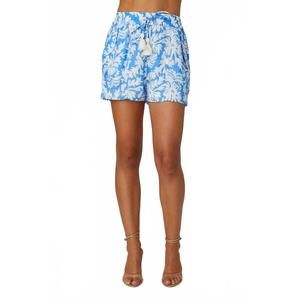 NEW JS71 mateo pull on shorts in madera print blue